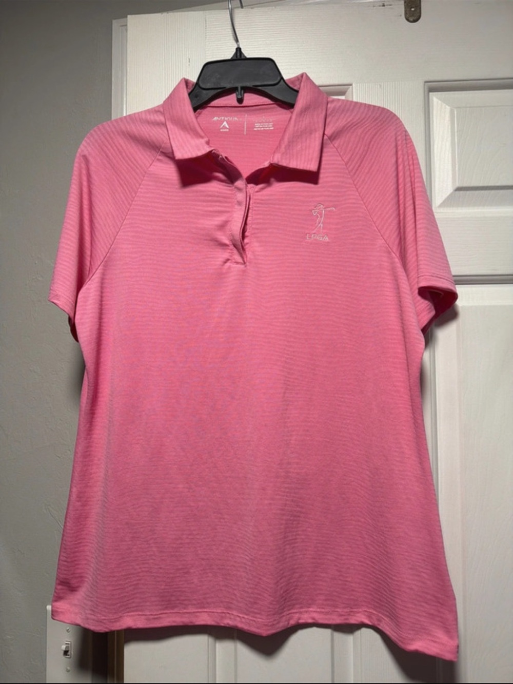 Antigua Women’s Pink Short-Sleeve LPGA Polo Top NWOT